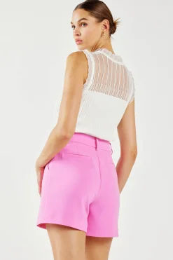 Current Air Shorts-Pintucked Shorts PINK