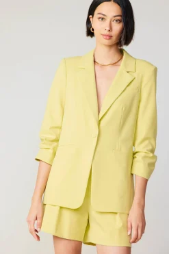 Current Air Pants-Pintucked Shorts LEMON