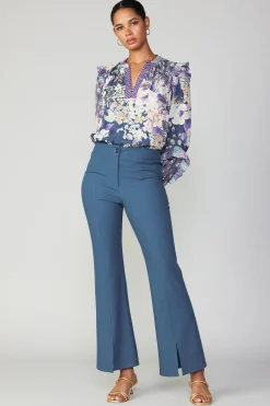 Current Air Pants-Pintucked Split Hem Pant AEGEANBLUE