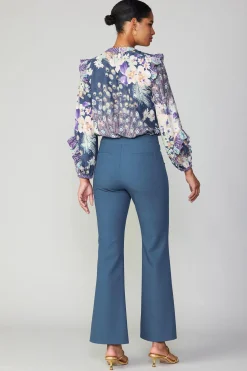 Current Air Pants-Pintucked Split Hem Pant AEGEANBLUE