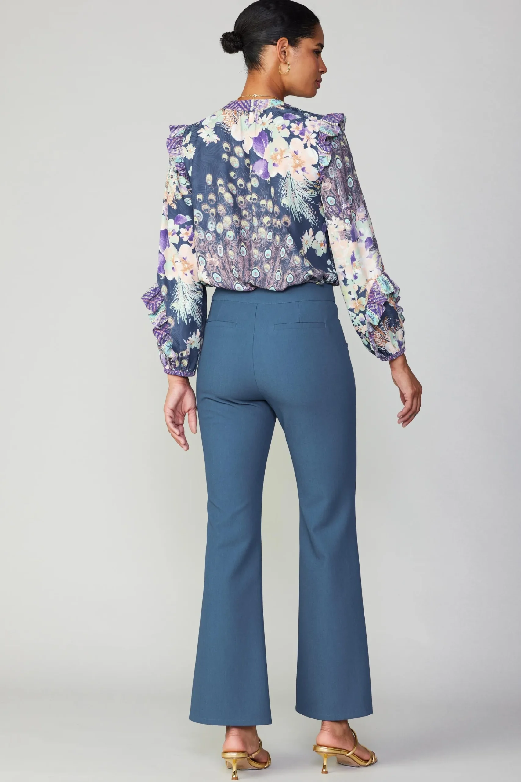 Current Air Pants-Pintucked Split Hem Pant AEGEANBLUE