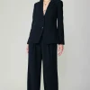 Current Air Pants-Pintucked Trousers NAVY