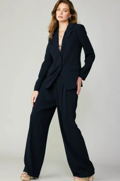 Current Air Pants-Pintucked Trousers NAVY
