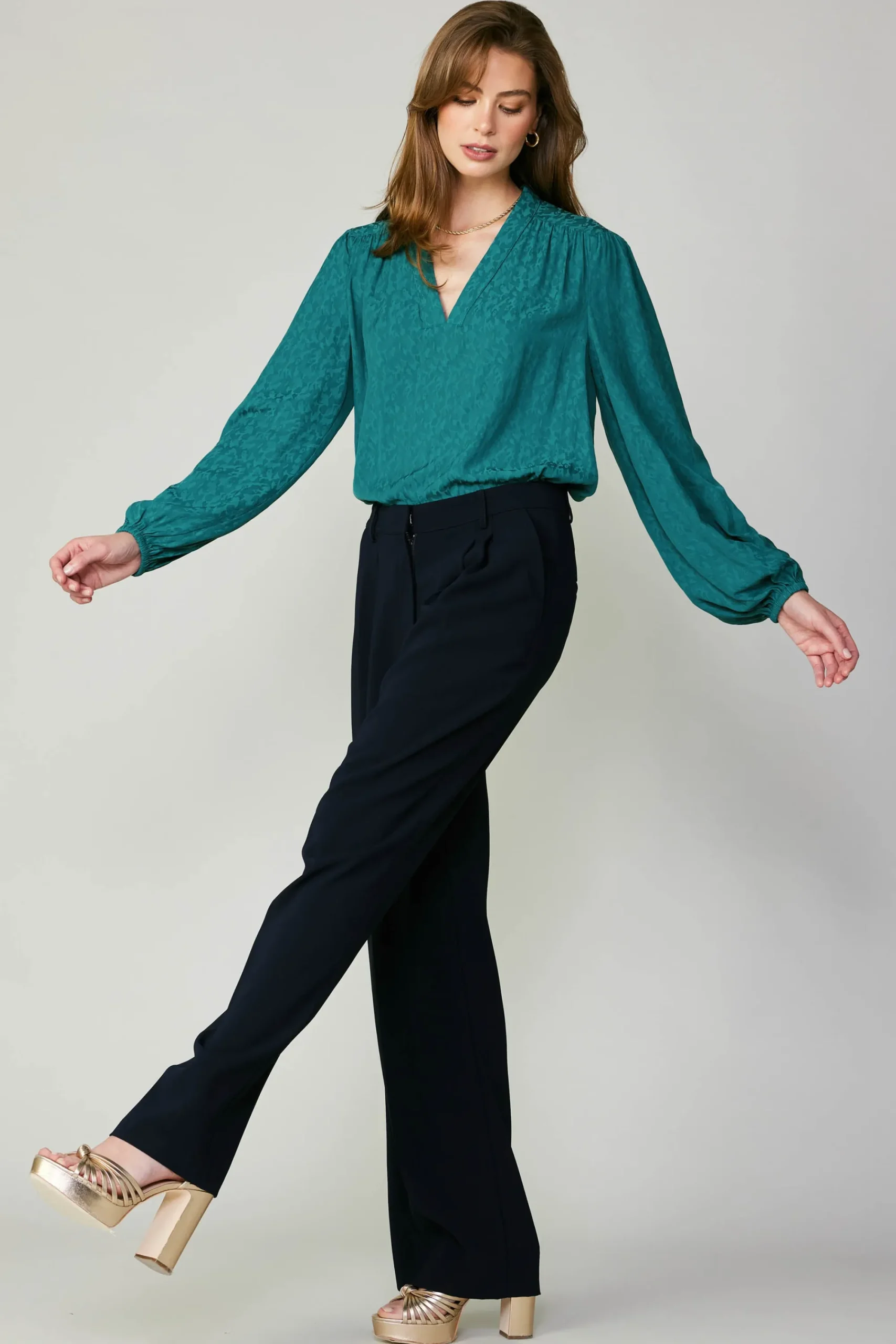 Current Air Pants-Pintucked Trousers NAVY