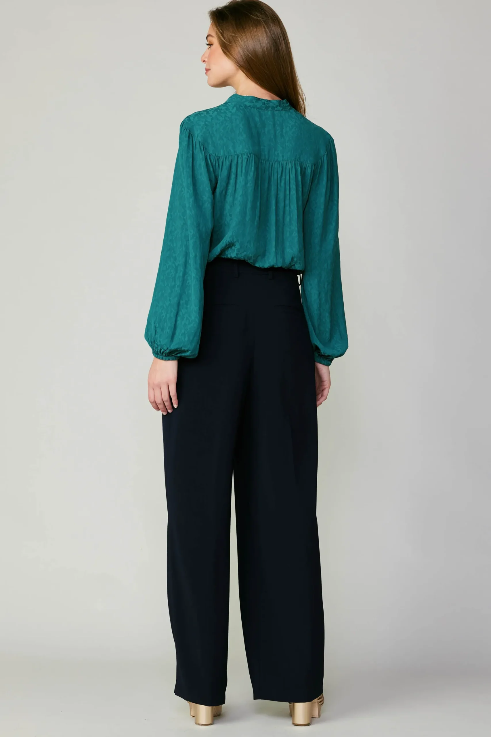 Current Air Pants-Pintucked Trousers NAVY