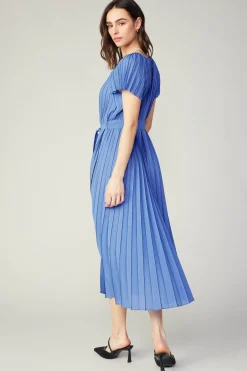 Current Air Midi Dresses-Pleated Midi Dress ROYALBLUE