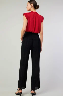 Current Air Pants-Pleated Pullover Pants BLACK