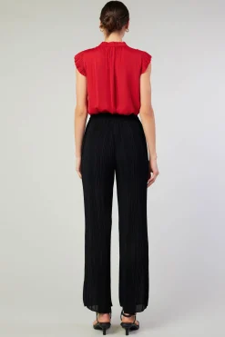 Current Air Pants-Pleated Pullover Pants BLACK