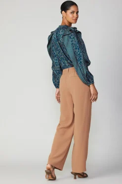 Current Air Pants-Pleated Wide Leg Pant BURNTCARAMEL