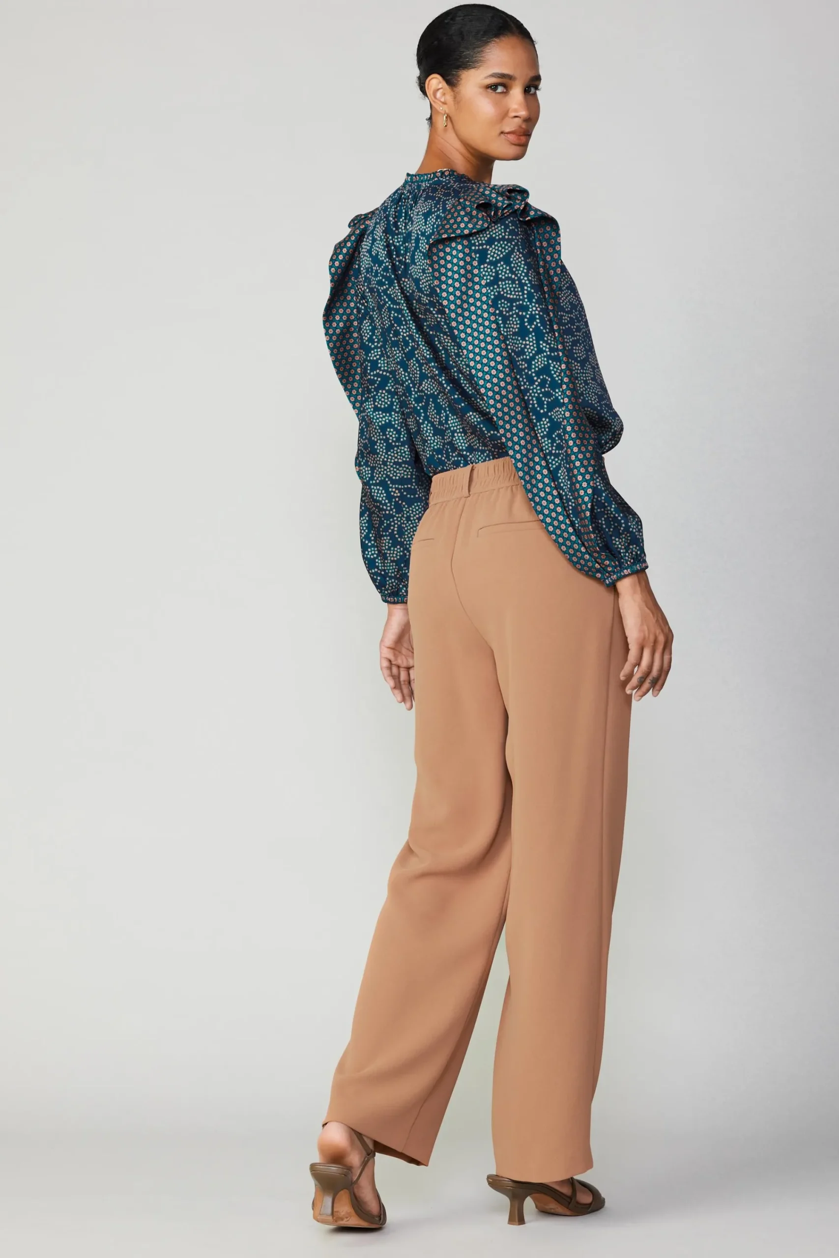 Current Air Pants-Pleated Wide Leg Pant BURNTCARAMEL