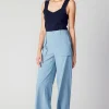 Current Air Pants-Pocket Cargo Pants SKYBLUE
