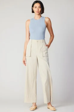Current Air Pants-Pocket Cargo Pants OATMEAL