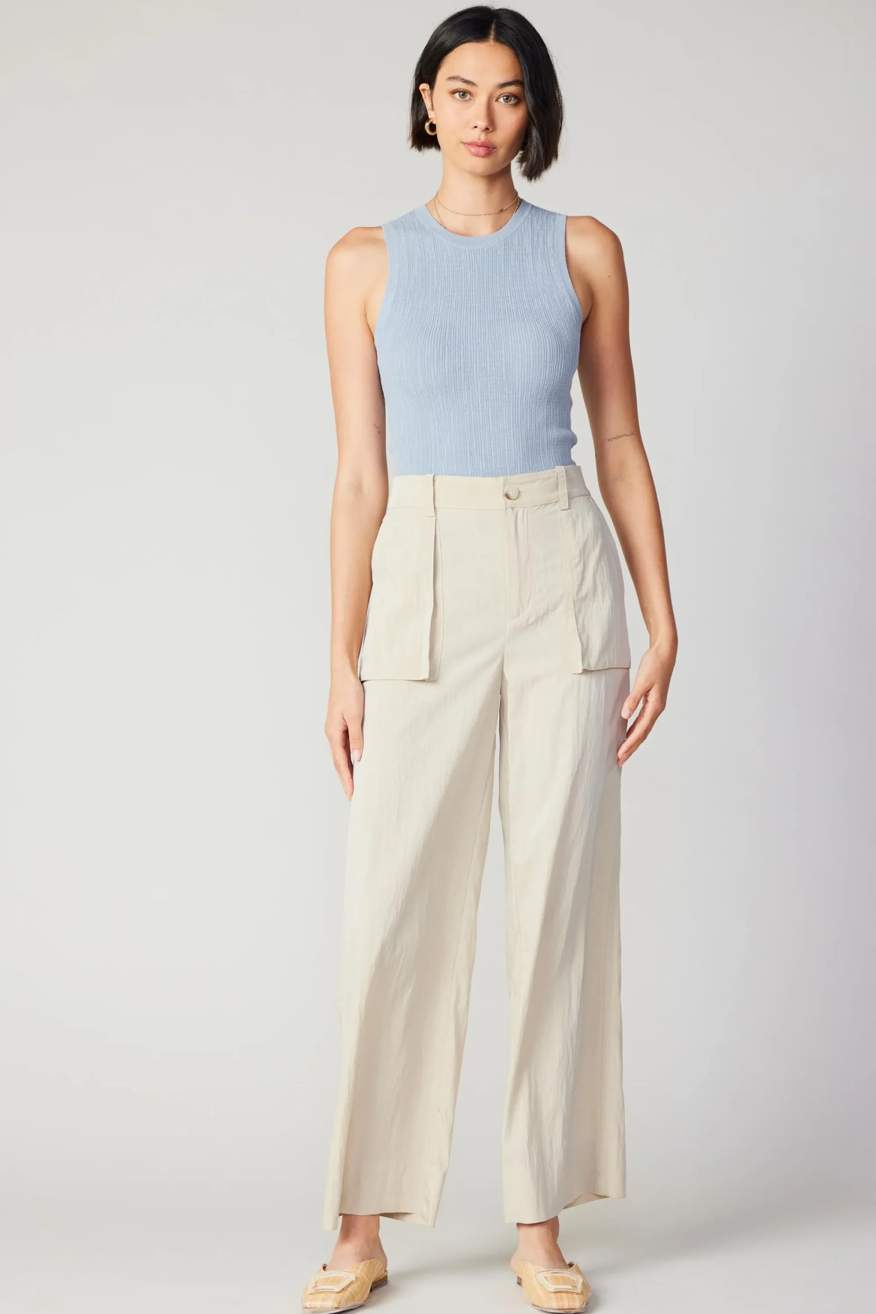 Current Air Pants-Pocket Cargo Pants OATMEAL