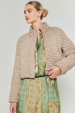 Current Air Coats & Jackets-Quilted Puff Jacket TAUPE
