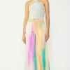 Current Air Pants-Rainbow Painterly Wide Leg Pants MULTI