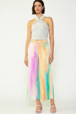 Current Air Pants-Rainbow Painterly Wide Leg Pants MULTI