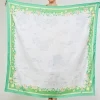 Current Air Accessories-Recycled Signature Print Large Scarf TUSCANGREENCITRUS