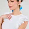 Current Air Accessories-Recycled Signature Print Twilly Scarf TUSCANBLUECITRUS