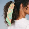 Current Air Accessories-Recycled Signature Print Twilly Scarf FLORALCOLORBLOCK