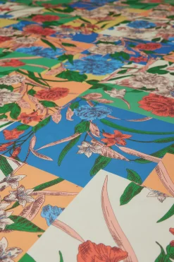 Current Air Accessories-Recycled Signature Print Large Scarf FLORALCOLORBLOCK