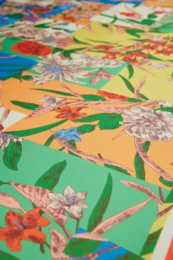 Current Air Accessories-Recycled Signature Print Scarf FLORALCOLORBLOCK