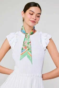 Current Air Accessories-Recycled Signature Print Twilly Scarf FLORALCOLORBLOCK