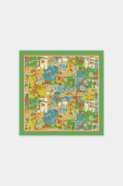 Current Air Accessories-Recycled Signature Print Large Scarf FLORALCOLORBLOCK