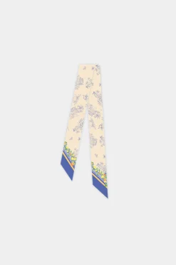 Current Air Accessories-Recycled Signature Print Twilly Scarf TUSCANBLUECITRUS