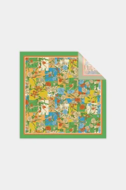 Current Air Accessories-Recycled Signature Print Scarf FLORALCOLORBLOCK