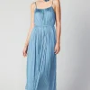 Current Air Midi Dresses-Rose Applique Cami Dress DUSTYSKY