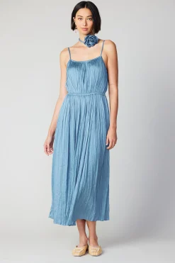 Current Air Midi Dresses-Rose Applique Cami Dress DUSTYSKY