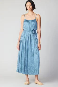 Current Air Midi Dresses-Rose Applique Cami Dress DUSTYSKY
