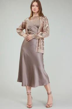 Current Air Cardigans-Sequin Jacket TAUPE