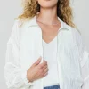 Current Air Coats & Jackets-Shirred Sleeve Jacket CREAMWHITE