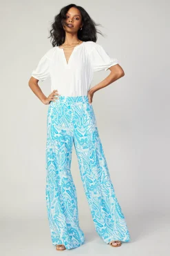 Current Air Short Sleeve Tops-Short Sleeve Split Neck Blouse OFW