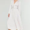 Current Air Maxi Dresses-Sidonie Pleated Maxi Dress ECRU