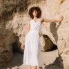 Current Air Midi Dresses-Smocked Waist Halter Midi Dress OFW