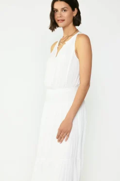 Current Air Midi Dresses-Smocked Waist Halter Midi Dress OFW