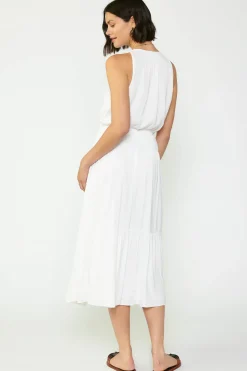 Current Air Midi Dresses-Smocked Waist Halter Midi Dress OFW