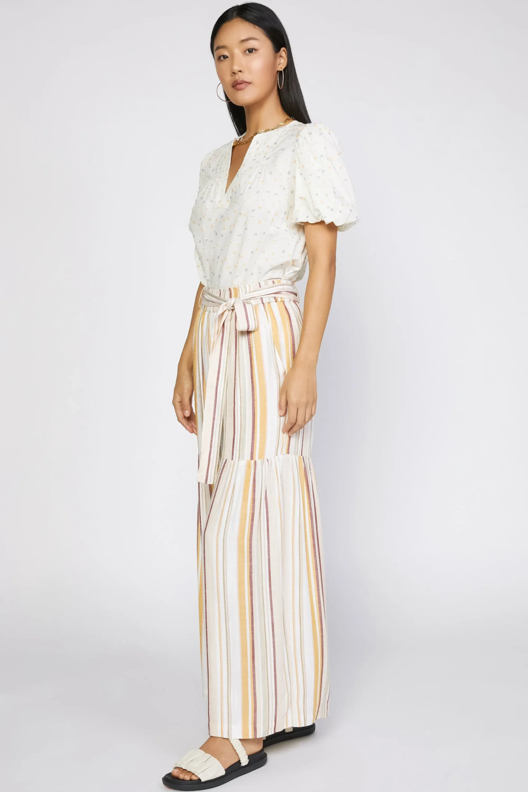 Current Air Pants-Striped Wide Leg Pant MULTISTRIPE