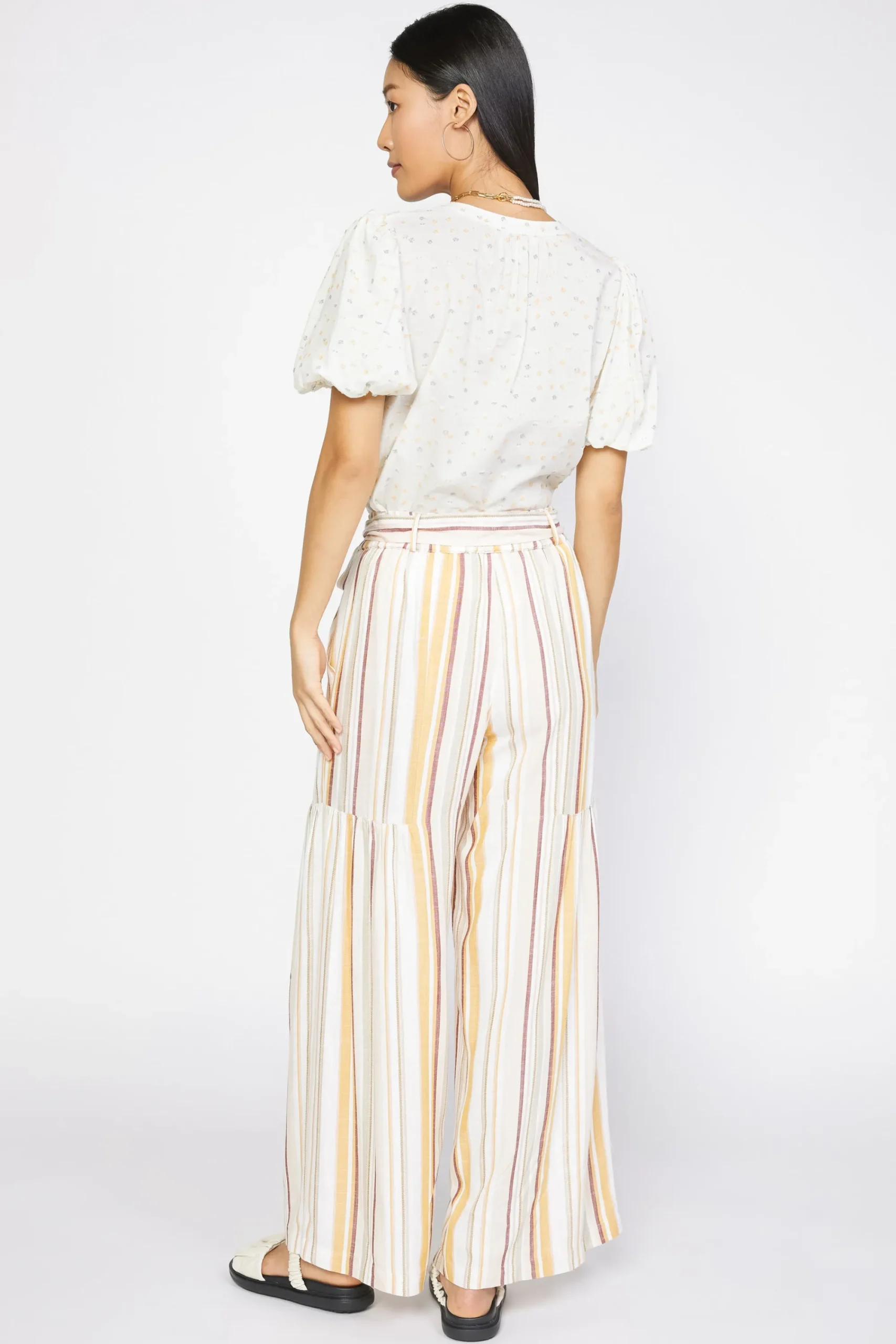 Current Air Pants-Striped Wide Leg Pant MULTISTRIPE