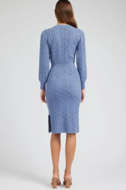 Current Air Knitwear | Midi Dresses-Sweater Midi Dress SOFTBLUE