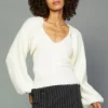 Current Air Knitwear | Coats & Jackets-Sweater Shrug Cami Set CREAM
