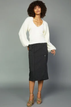 Current Air Knitwear | Coats & Jackets-Sweater Shrug Cami Set CREAM