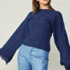 Current Air Knitwear | Sweaters-Sweater Shrug Top Set MIDNIGHTBLUE