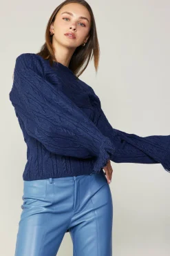 Current Air Knitwear | Sweaters-Sweater Shrug Top Set MIDNIGHTBLUE