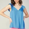 Current Air Sleeveless Tops-Sweetheart Neck Tank Top FADEDBLUE