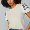 Current Air Sweaters-Texture Stitch Sweater Top NATURAL