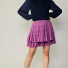 Current Air Skirts-Tiered Mini Skirt MULBERRY