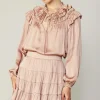 Current Air Skirts-Tiered Mini Skirt FADEDBLUSH